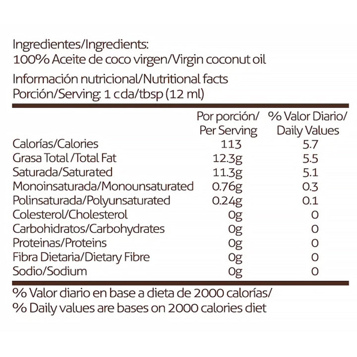 Aceite de Coco Orgánico 120ml