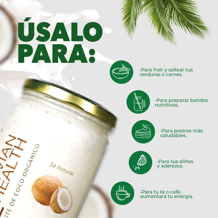 Aceite de Coco Orgánico 1L