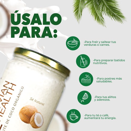Aceite de Coco Orgánico 1L