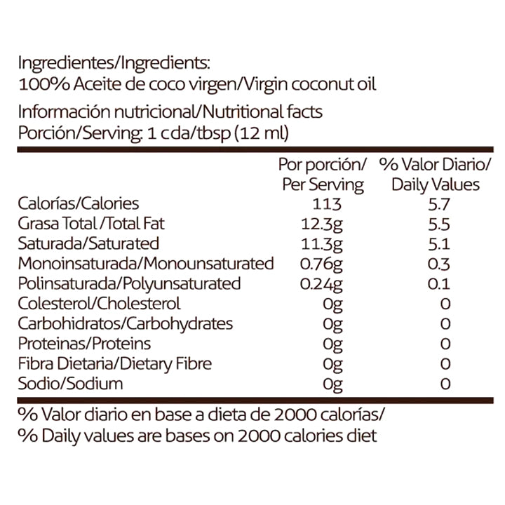Aceite de Coco Orgánico 1L
