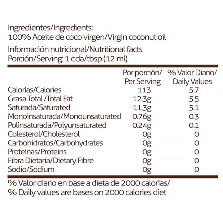 Aceite de Coco Orgánico 450ml