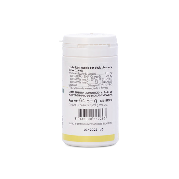 Aceite de Hígado de Bacalao con Omega-3 y Vitaminas A, D y E