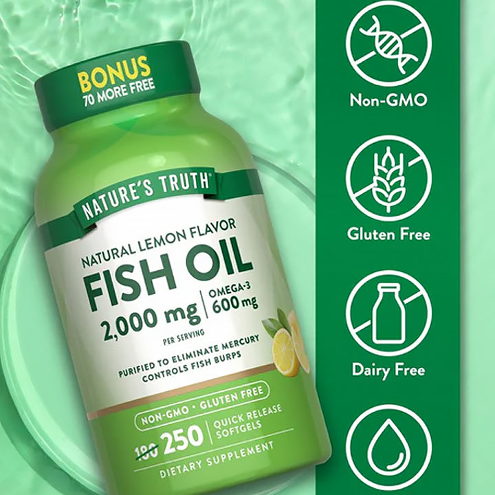 Aceite de Pescado 2000mg 250 cápsulas blandas