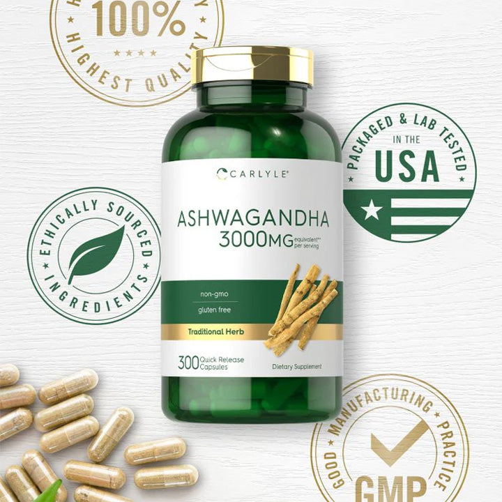 Ashwagandha 3000mg 300 cápsulas