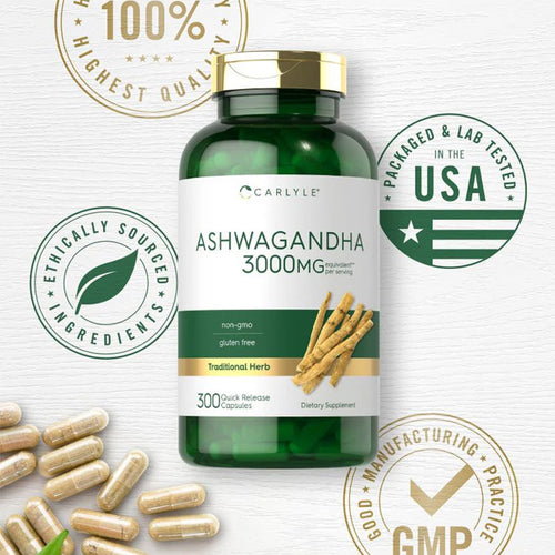 Ashwagandha 3000mg 300 cápsulas
