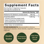 Berberina 1500mg 240 cápsulas