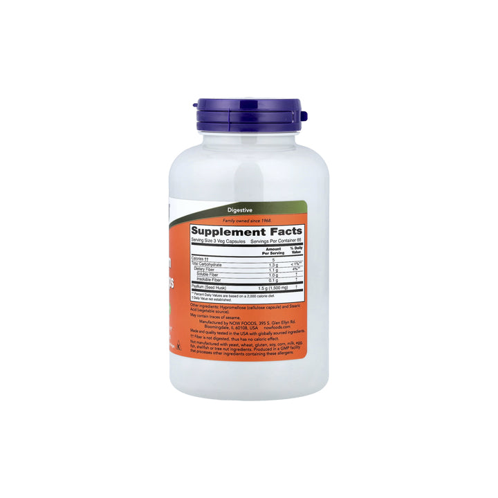 Cáscara de Psyllium 500mg 200 cápsulas