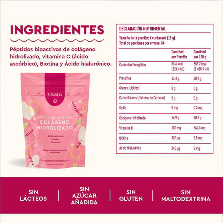 Colágeno Hidrolizado con Péptidos 300g