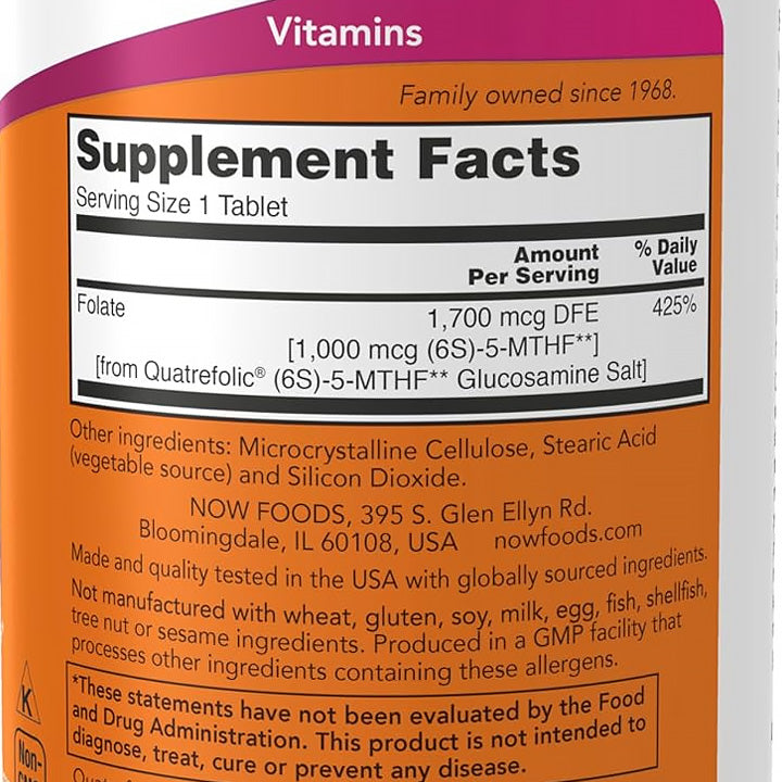 Metilfolato 1000mcg 90 tabletas