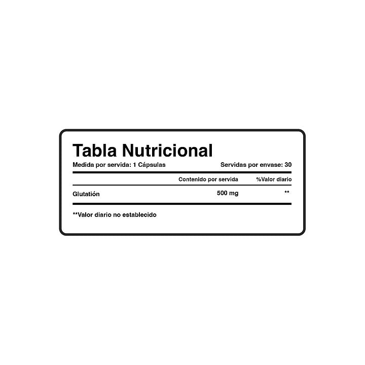 Glutatión 500mg 30 cápsulas