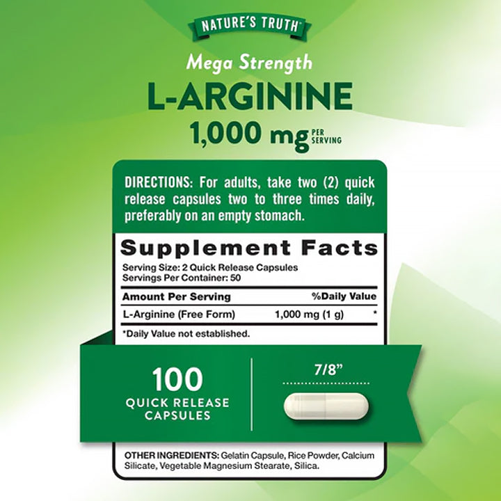 L-Arginina 1000mg 100 cápsulas