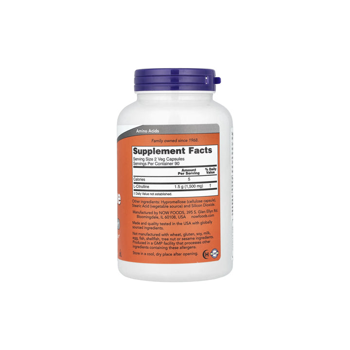 L-Citrulina 750mg 180 cápsulas