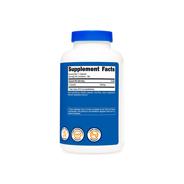 L-Tirosina 500mg 180 cápsulas