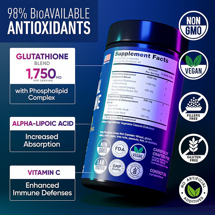Glutatión Liposomal 1750mg 120 cápsulas