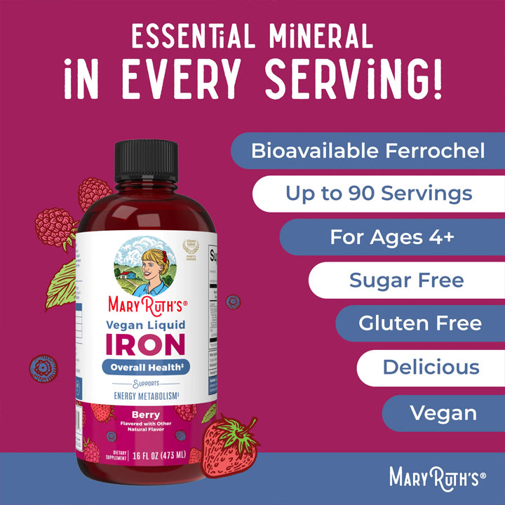 Hierro Líquido Vegano sabor Berries 450ml