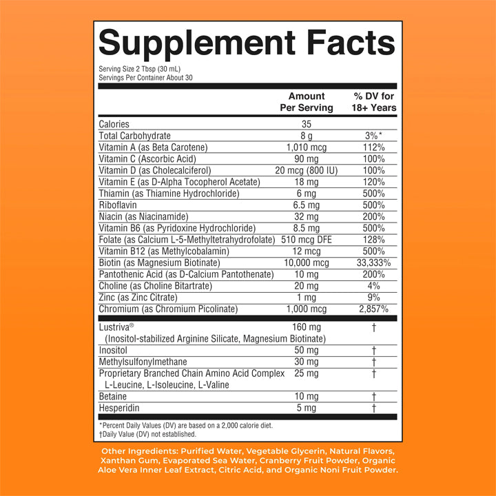 Multivitamínico Líquido de Mañana + Crecimiento Capilar sabor Mango 887ml