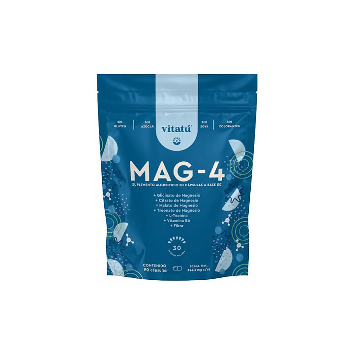 MAG-4 con 4 fuentes de Magnesio 90 cápsulas