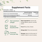 Vitamina D3 + K2 10,000UI / 200mcg 300 cápsulas blandas