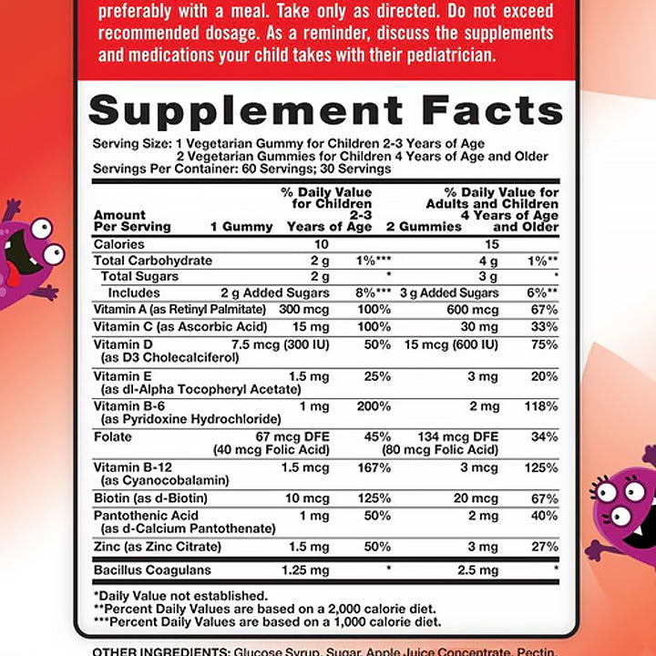 Multivitamínico Infantil + Probiótico 60 gomitas