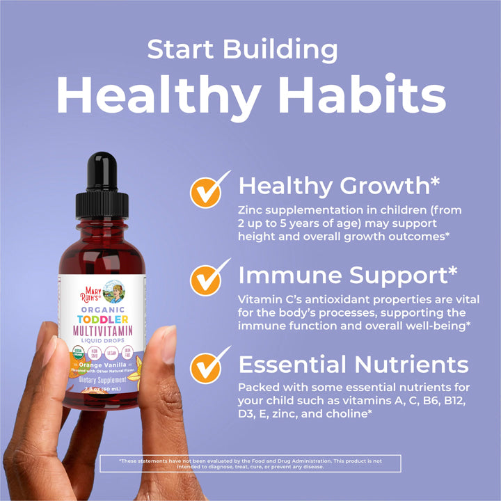Multivitamínico Líquido para Bebés y Niños Pequeños sabor Naranja Vainilla Orgánico 60ml