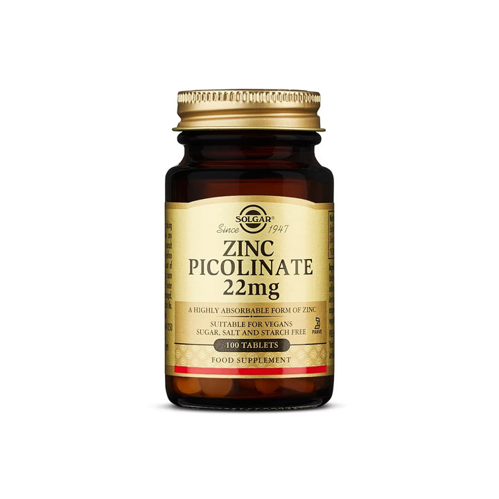 Zinc Picolinato 22mg 100 tabletas