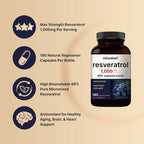 Resveratrol 1000mg 180 cápsulas