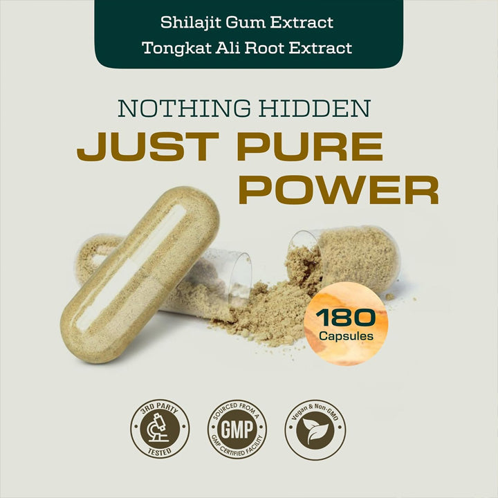 Shilajit con Tongkat Ali 180 cápsulas