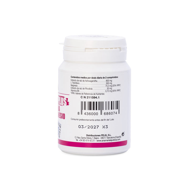 Triptófano Plus con Ashwagandha, Rhodiola y Magnesio