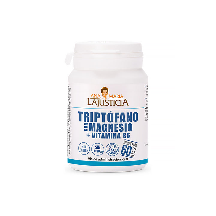 Triptófano con Magnesio + Vitamina B6 60 cápsulas