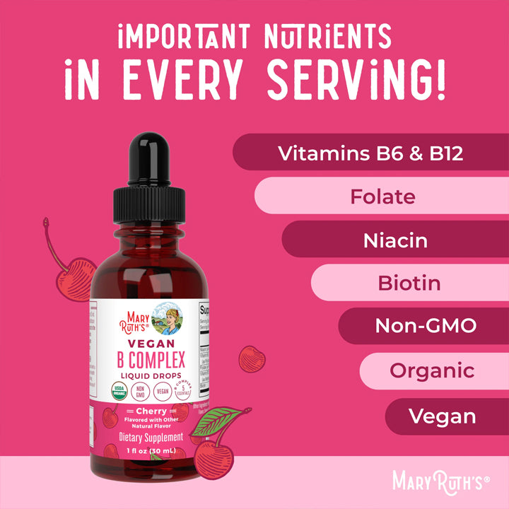 Complejo B Vegano Líquido sabor Cereza 30ml