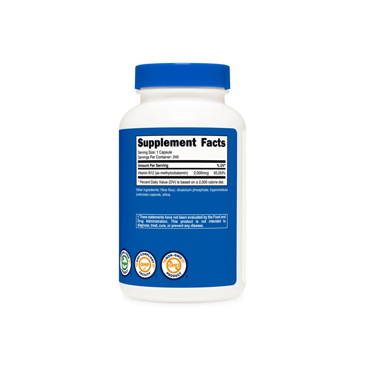 Vitamina B12 Metilcobalamina 5000mcg 240 cápsulas