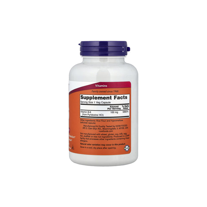 Vitamina B6 100mg 250 cápsulas