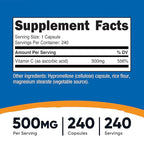 Vitamina C 1000mg 240 cápsulas