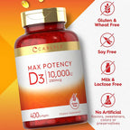Vitamina D3 10000IU 400 cápsulas blandas