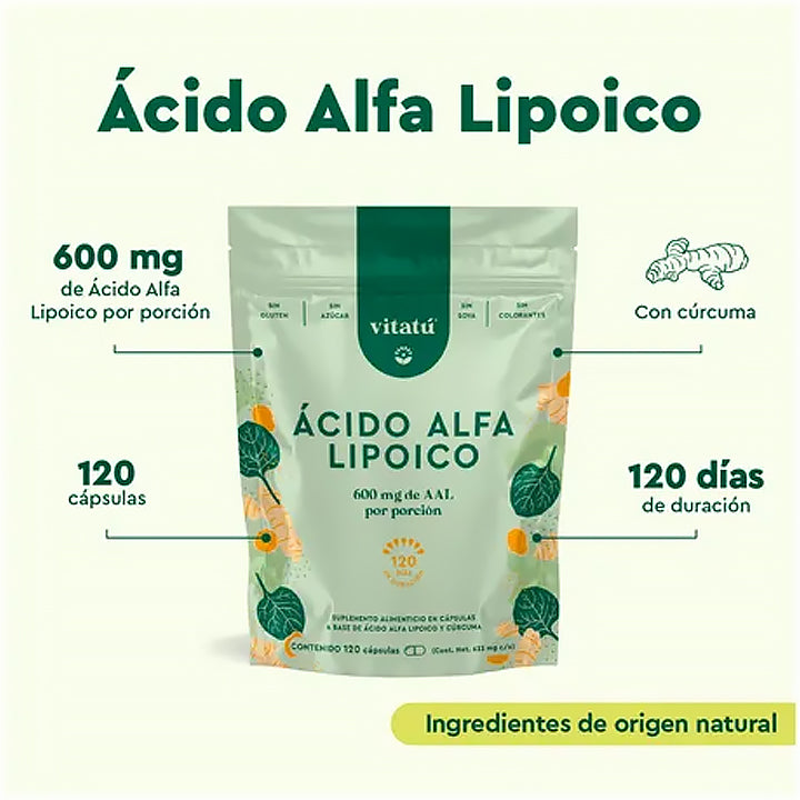 Ácido Alfa Lipoico 600mg 120 cápsulas
