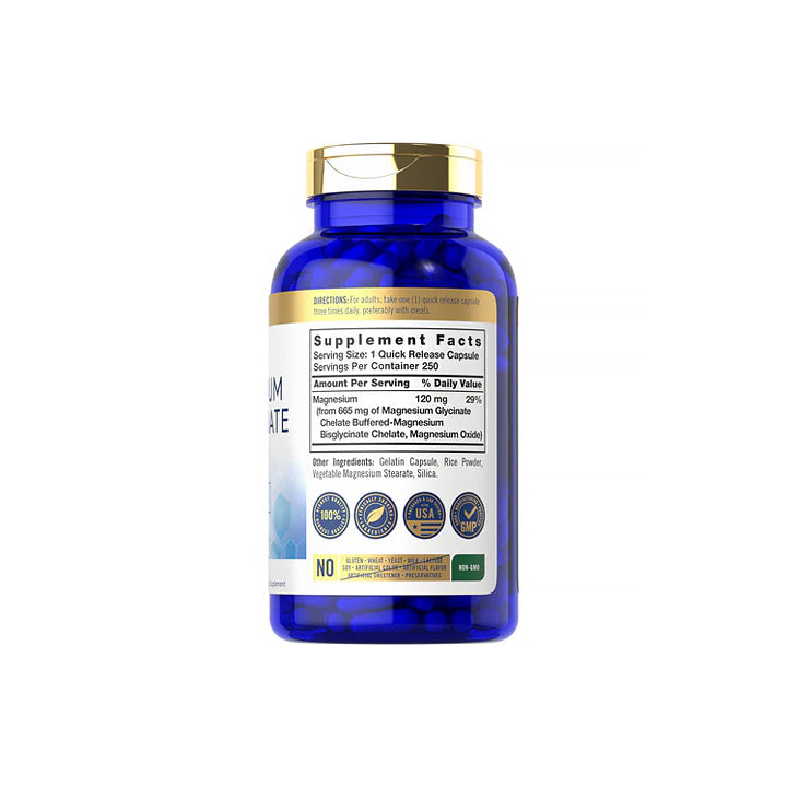 Magnesio Bisglicinato 665mg 250 cápsulas