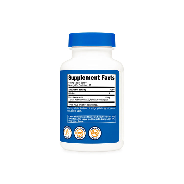 Astaxantina 12mg 60 cápsulas blandas