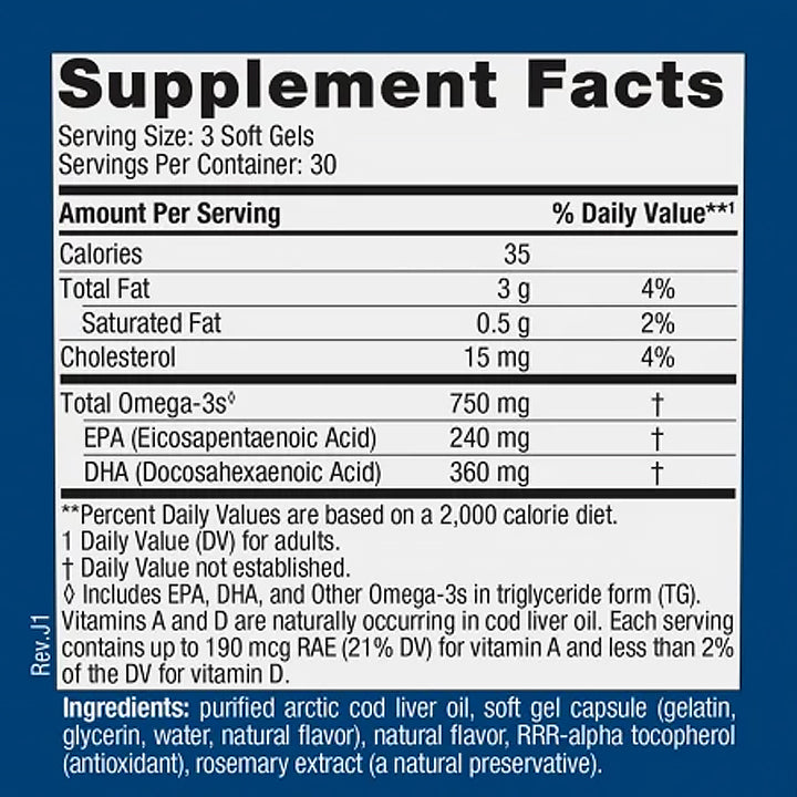 Aceite de Hígado de Bacalao Ártico 8oz