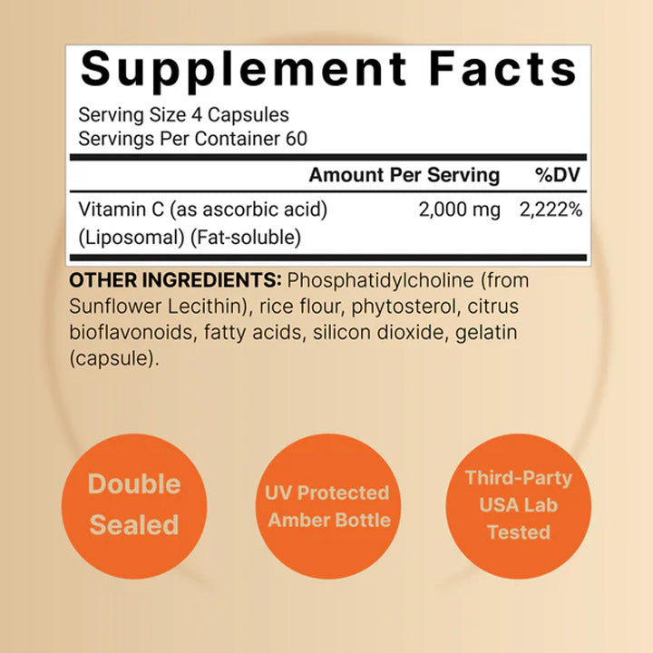 Vitamina C Liposomal 2000mg 240 cápsulas