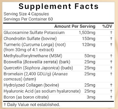 NATUREBELL glucosamina condroitina MSM, 240 cápsulas