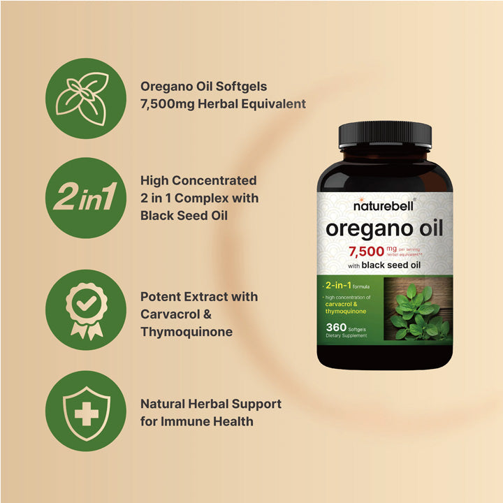 Aceite de Orégano 7500mg 120 cápsulas blandas