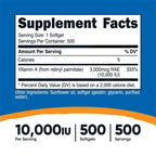 Vitamina A 25000UI 500 cápsulas blandas